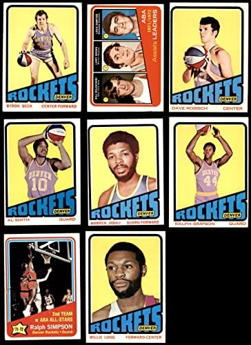 1972-73 Topps Denver Rockets Team Set Denver Rockets VG+ Rockets