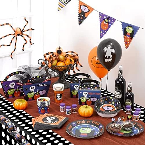 Beishida Black Polka Dot plastični stolnjak 54x108 inčni poklopac za stol za Halloween ugostiteljstvo, ukrasi za obiteljske zabave