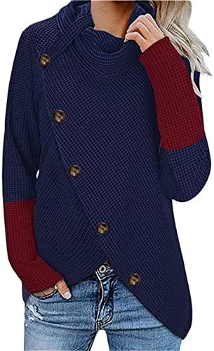 Ovratnik za ženski gumb dolje s dugim rukavima džemper džemper za znoj košulja vrhovi dame pamučne majice bluze