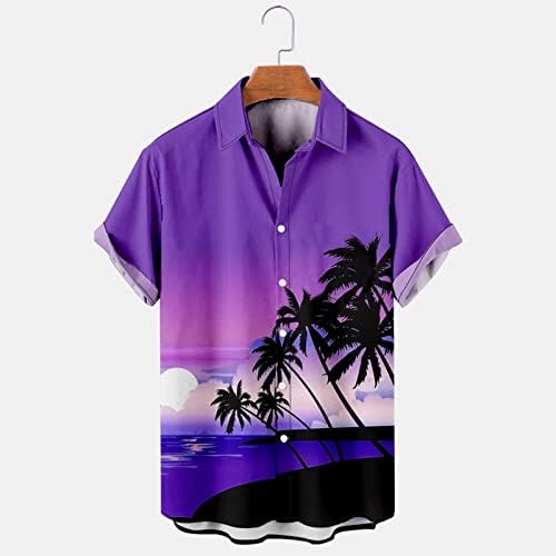 Havajska košulja za muškarce etnički stil tiskanje labave košulje kratkih rukava košulje