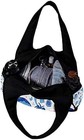 Plavi smiješni dinosauri putovanja Duffel torbom Sportska torba za teretanu vikend preko noći torba za žene muškarce