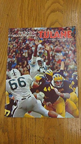 Tulane vs Boston Football 1973 Vintage Program J39109