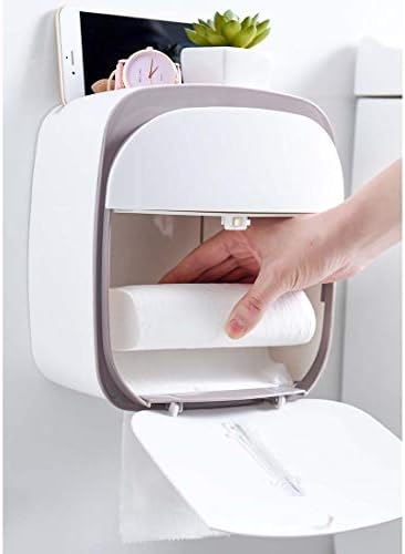 FXBZA držač toaletnog papira Zidni nosač bez bušenja selftive i vodootporno tkivo držač kotrljanja kupaonice Organizacija za skladištenje