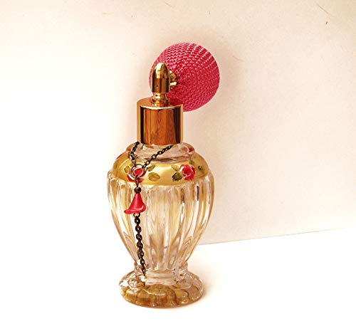 Popunjavajući viktorijanski zlatni stakleni raspršivač parfema patum boca s ručno obojenim ružičastim ružama Romantični dekor Vanity