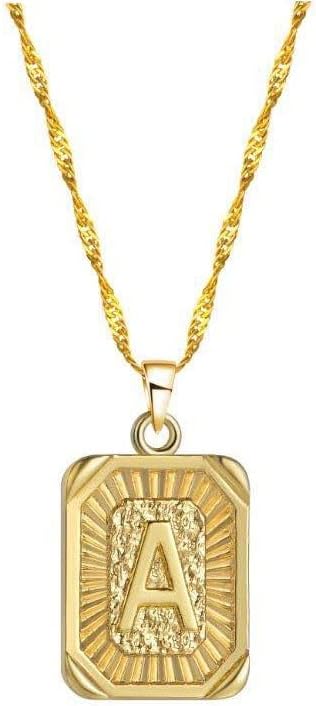 Oyalma početna privjeska ogrlica za žene zlatna boja kvadrat a-z 26 abeceda šarm vodeni lanac božićni gif-zlato-m-56024