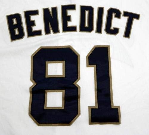 San Diego Padres Griffin Benedict 81 Igra izdana White Jersey - igra korištena MLB dresova