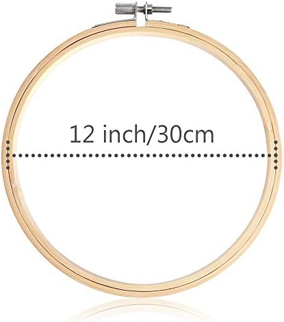 Caydo 12 -inčni obruč za vez Bambus Circle Cross Cross Stitch obruč za obruč za umjetnički zanat pri ruci šivanje