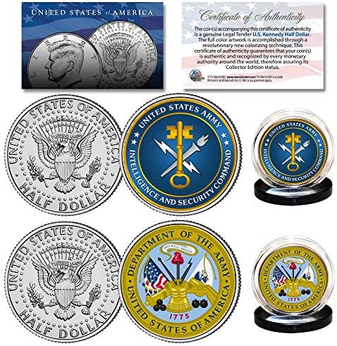 Podružnica vojske i američke obavještajne poslove JFK Polu dolara vojni 2-koin američki set