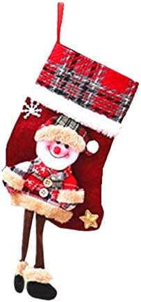Božićni ukrasi božićne čarape privjesak lutka lutka 3d lanene čarape dugačka noga božićne čarape božićni ukras kristal