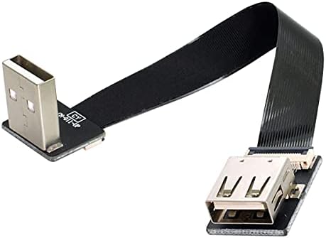 Cablecc Up kutni USB 2.0 Type-A muško na žensko proširenje Podaci Flat Slim FPC kabel za FPV & Disk & Scanner & Printer 200cm 200cm