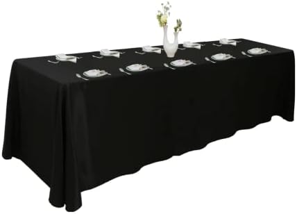 Urby 90 x 156 inčni poliesterski pravokutni stol za stol za stol od 8-10 stopa koji sjedi 10-12 osoba - odgovara ekstra dugim stolovima