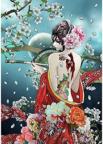 QYQY DIY 5D Diamond slikarstvo Anime Kimono Žena Japanske Gejše Ljepota Vez križić Slika od toppers Diamond vez Dekor