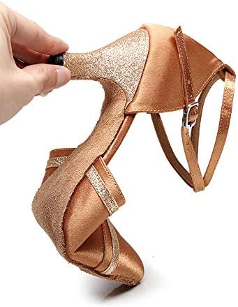 YKXLM Womens Latino plesne cipele Profesionalna praksa Salsa Ballroom Moderni lik društvene plesne cipele, model US-QJW7131