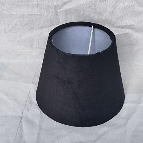 Juvielich lampica sjene cijevi od tkanine za tkaninu za stolnu svjetiljku Pod svjetlo prirodno posteljina ručno izrađena pauk crna