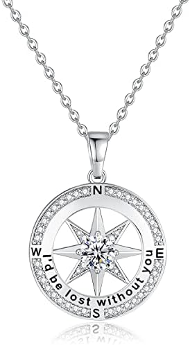 > Kompas nakit za žene za godišnjicu, ogrlica > 925 poklon za ženu, rođendanski pokloni za djevojku za nju, poklon za Majčin dan za
