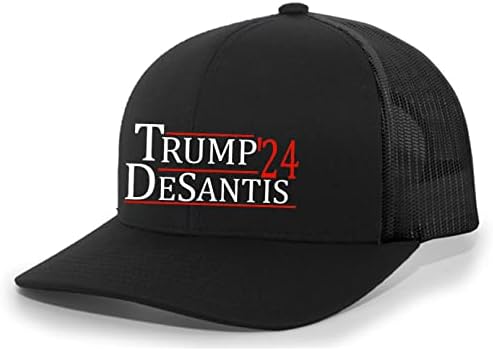 Tvrtka košulja Trenz Trump Desantis 2024 Mens Empoided Mesh Back Trucker Hat bejzbol kapica