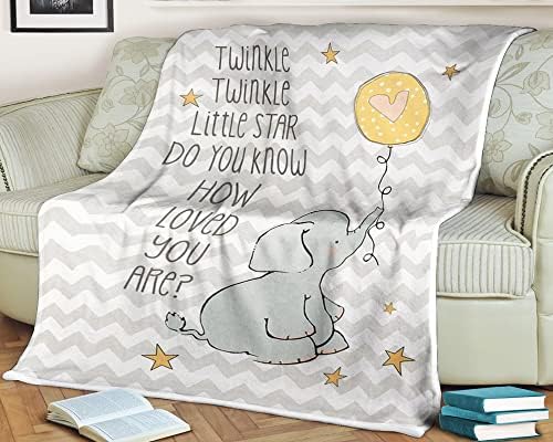 Slon pokrivač twinkle twinkle mala zvijezda Znaš li koliko si volio slon meka minky baby pokrivač