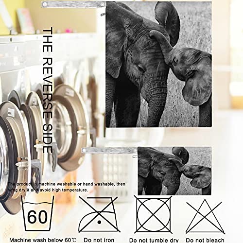 Visesunny Realistic Elephant Animal Print 2PCS mokra vreća s džepovima s patentnim zatvaračem koja se može operati za višekratnu uporabu