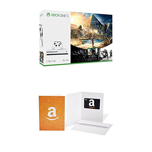 Xbox One S 1TB konzola - Assassin's Creed Origins Bundle + 50 USD Poklon kartica
