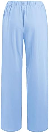 Ženske lanene hlače palazzo hlače osnovne hlače za žene udobne hlače jesenske hlače elegantne hlače