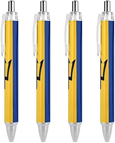 Zastava Barbados Ball Point olovka plava tinta za uvlačenje olovke s kuglicama.